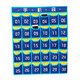 Wilkie mobile phone bag hanging bag mobile phone storage bag wall hanging set wall hanging exam storage training items bag storage classroom blue and yellow mobile phone hanging bag-36 grids