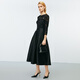 
EITIE Heavy Industry Hollow Lace One-Shoulder Satin Skirt Hem Banquet Dress 2025 Autumn and Winter New Style 7977607 Minimalist Black 20 2XL (175)