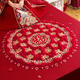 Broderie de festives Tiger Red Tiger à trois équivalents, Baifu est fabriqué par la mariée, un tapis de bénédiction, un tapis de mariage, une femme se marie, un produit de préparation de mariage, un tapis à bords d'or, une broderie à bords d'or, une broderie à bord d'or, 9898c
