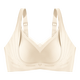 雅鹿调整型收副乳防下垂内衣女士无痕无钢圈薄款大胸显小胸聚拢文胸罩 白色 XL (120-135斤)