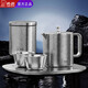 HEENOOR 2025 new pure titanium tea set 5-piece set floral tea cup tea can Rizhao Jinshan