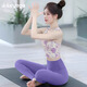 Double Show 2025 Super Hot Yoga Wear for Women New National Style Print Slim Fit Pilates Sports Suit Fitness Top Purple Butterfly Love Flower Top + Hydrangea Purple Pants Set S 80-100