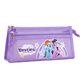 Zhigou Girls 2024 new model Little Pony Poly mesh pencil case transparent one zipper size capacity junior high school girls elementary school renewal 3519 square/extended mesh pencil case-pink