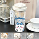 USAqi Water Cup Jiyikawa Water Cup Girls Sommer Transparent Cup Outdoor Outdoor Tragbarer Hochwerte-Stroh Cup BXAO14110 Xiaoji Cooler Sommer [500 ml Weiß]