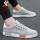 
Scarecrow (MEXICAN) 2025 summer new canvas shoes men Korean style trendy men's board shoes student versatile cloth shoes breathable trendy shoes men's shoes 6636 black and white 44