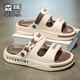 Semir slippers men's summer new anti-slip anti-odor stym-stripping and stym-sliding sports sandals men's thick-soled heightened casual beach sandals Mint green 40 [39-40 same size]