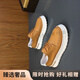 TOP GLORIA休闲鞋男2025夏季新款头层牛皮透气轻便软底休闲板鞋百搭低帮鞋潮 棕色 【头层软牛皮】 38 【皮鞋码】