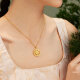 Liufu Jewelry Fuman Heirloom Four Gold Ocho tesoros Compass Posto de oro Hollow Hollow Sin collar G01G0025DS 9.96 g (incluido el costo de mano de obra 677 yuan) Versión ampliada