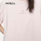 MO&Co.印花T恤2025秋新品猫和老鼠联名系列抗菌防螨棉质短袖MBE3TEE001 淡粉色 M /165