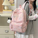 High-looking cute mini schoolbag for high school students with large capacity versatile simple commuting backpack campus computer pink with pendant