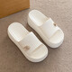 
Sandals for women in summer wear 2025 new thick-soled beach sandals Internet celebrity women casual lazy fashion flip flops black 37-38