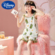 Yihou Kinderpyjamas Mädchen Sommer dünne reine Baumwollschlinge Set Little Girls Falten Stoff Eltern-Kind-Mutter und Tochter Vest Home Anzug Dinosaurier [Lady Sleeve Set] TN-6624 170 Größe 8 (Höhe 85-100 cm)