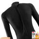 Big Tuan Xiaoyuan .5mm long-sleeved warm wetsuit men's one-piece sun protection waterproof female snorkeling suit surfing cold protection swimming upgraded version classic one-piece black 4XL size 174-200Jin Jin equals 0.5 kg