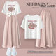 Dunran 140jin [Jin ist gleich 0,5 kg] Leicht fettes Frauenfleischabdeckung koreanischer High-End-großer Sommer-Dopamin-Rosa-Outfit lose T-Shirt Kurzärärmig A693T Hemd + rosa Hosen und Röcke Set S Vorschlag: 80-95jin [Jin gleich 0,5 kg]