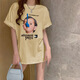 
Baintan straight hair pregnancy summer suit women's two-piece set top shorts maternity suit summer large size pregnancy shorts 13556-milk tea color L