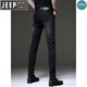 Jeep Spirit Jeep 2025 Sommer Neue High-End-Schwarze Jeans Herren koreanische Version Retro kleine Füße Stretch lässige Hosen Männer 1048 Black 28 [zwei Fuß eins]
