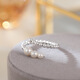 S925 silver beaded ring for women French retro niche light luxury beads open-mouth ring adjustable index finger ring RS1047 silver 925 silver