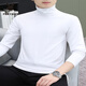 Playboy non-pilling turtleneck bottoming shirt men's pure cotton white long-sleeved T-shirt men's trendy slim-fitting mid-collar clothing inner wear M400 blue gray M Recommendation 85 to 100Jin Jin is equal to 0.5 kg