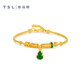 
Xie Ruilin (TSL) Guochao Fulu series gourd gold bracelet ancient method foot gold craft handicraft XQ738 pricing category (working fee is about 5,680 yuan) 13.3g