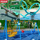 
Qilicai outdoor stainless steel slide standard customized seesaw swing bridge rocking horse climbing net combination kindergarten amusement facilities style 12200*30*86CM