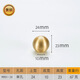 Linyan 2025 Neu einfacher Kupfergarderobe Griff Messing Schrankschublade Griff Golden Ball Schranktürliste 9901-30 mm