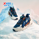 Xtep children's cotton shoes Fengxing 2.0 rotating buckle winter velvet warm casual shoes deep blue/Lyon blue 33