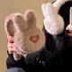 
Winter cute plush anti-freeze earmuffs, winter cycling earbags, foldable warm covers, anti-cold earmuffs, white