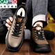 Cartelo Cotton Shoes Men's 2025 Hiver Nouveau cuir authentique Plus toison Boots en laine épaissi des chaussures pour hommes chaudes et décontractées
