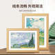 Aimo painted solid wood photo frame table A4 photo frame wall hanging picture frame mounted photo decoration business license original and copy frame beech color