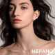 HEFANG Hefang Jewelry Meteor Streamer Earrings Stud Earrings Light Luxury High-end Birthday Gift for Girlfriend Silver
