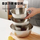 Stainless steel salad bowl multi-purpose fruit bowl vegetable salad egg beater kitchen household with scale and basin 17cm stainless steel and basin 1