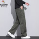 
Woodpecker workwear casual pants for men in summer thin loose straight versatile paratrooper pants sports charge breathable workwear pants for men 9856 military green thin model M 90~110Jin[Jin equals 0.5 kg]