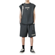 Romon Waffle Casual Anzug Herren Sommer Trendy ärmellose Weste Lose T-Shirt-Sport-Fünf-Punkte-Shorts Aprikosenfarbe [LM01] XL [Gewicht 140-155 Jin [Jin entspricht 0,5 kg]]