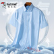 Woodpecker Summer Cotton Cotton Mente à manches courtes pour hommes 2025 Papa décontracté de l'âge moyen et jeunesse porte une couleur de la chemise masculine mince DX6623 45 (195-210jin [Jin est égal à 0,5 kg]))