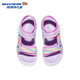 Skechers Skechers Girls Velcro Cartoon Flashing Sandals Children's Fashion Colorful Open-Toe Beach Shoes 303107L Lavender/Multicolor/LVMT 33.5