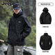 JEEP SPIRIT Jeep's new three-in-one outdoor jacket jacket men's autumn and winter windproof jacket warm and versatile jacket 8908 military green three sets one XL recommended 140-160 Jin Jin equals 0.5 kg