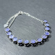 Fat Donglai's same style purchase and transfer grand tanzanite bracelet 925 silver and white gold high-end gift bracelet for men and women
