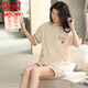 Catman (MiiOW) pajamas for women in summer pure cotton shorts for women can be worn outside 2025 new cotton home clothing set 9859 Brand 100 pure cotton M Recommended 80-100 Jin [Jin equals 0.5 kg]