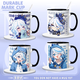 Funing Cat Funinga 2D Becher Funinga Charakter Fan Tasse 2d High-Precision Ceramic Tasse Trinkwasser [Weiß]-MY1391 Exquisit Becher [Becher + Löffel + Untersetzer + Tasse