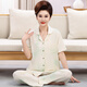 Arctic velvet (Bejirog) middle-aged and elderly mother pajamas for women 2025 new summer thin cotton home clothing set short-sleeved trousers summer YR9923 [pure cotton] [upgraded version] M [suitable for 80-100 Jin [Jin equals 0.5 kg]]