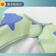 [Baby essen Bib] Baby ergänzende Lebensmittelabdeckung Frühlings- und Sommer-ärmellose wasserdichte und schmutzige Mantel-Kinderreisabdeckung Geometrische Kreativität grüner Stern + dunkelgrün 110 Größen [empfohlen für 3-4 Jahre]