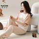 Tucano; Woodpecker Women's Cotton Pyjama Ensemble à manches courtes Summer Summer Coton Panton Home Clothing Corée Les rayures minces peuvent être portées à l'extérieur de Y9721 M (suggérée 75-95jin [Jin est égal à 0,5 kg]))