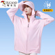 Ropa de protector solar de carpintero para mujeres 2025 Nuevo verano Bicicleta transpirable Ropa de protección solar alambre de hielo camisa solar chaqueta delgada gorro ESPECIDAD --- Negro de talla F 80-120Jin [Jin iguala 0.5 kg]