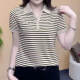 Mujeres de mediana edad de Jincaiwán de 40 a 50 años en ropa de verano para mujeres de verano para mujeres de manga corta Madre de moda Mother Women's Summer 9928 Brown Color M 85 a 100 Jin [Jin equivale a 0,5 kg]