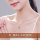 LAOLATU PT999 Platinum Foot Necklace Women's Platinum Clavicle Chain Beating Heart Chinese Valentine's Day Birthday Gift for Girlfriend and Wife 999 Platinum O-Line Chain - I Have You in My Heart White Diamond Pendant