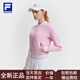FILA women's knitted long-sleeved T-shirt jacket 2025 spring new tennis sports basic simple top Washer-PK S 160/80A