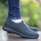 Adachi Kan Zulijian official website Huili men's shoes for summer thin breathable mesh shoes versatile casual sneakers soft sole trendy shoes lightweight 1473 gray_[breathable one-foot style] 39_standard code