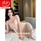 浪莎冰丝吊带睡裙女夏季薄款2025新款睡衣女士性感美背家居服 11964/裸粉色 M 【推荐80-100斤】