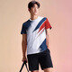 Shangbojin 2025 new badminton uniform suit couple custom badminton uniform quick-drying competition training men and women sports uniforms G701A white men + 201 black pants M