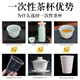 Shuimi high-end imitation jade disposable kung fu tea cup for home office and entertaining guests, thickened and high temperature resistant tea cup, jade tea cup, 4 packs of 200, thickened and anti-scalding
